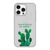 Cactus-Don't Touch My Phone | Luxurious Feel Frosted Soft and Hard Shell
