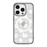 Cartoon Cats and Flowers | MagSafe Compatible Clear Impact Soft and Hard Shell