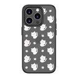 Cartoon Cats and Flowers | Luxurious Feel Frosted Soft and Hard Shell