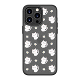 Cartoon Cats and Flowers | Luxurious Feel Frosted Soft and Hard Shell