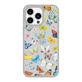 Colorful Retro Butterflies Collage | Luxurious Feel Frosted Soft and Hard Shell