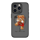 Boxer Teddy Bear | MagSafe Compatible Luxurious Feel Frosted Soft and Hard Shell